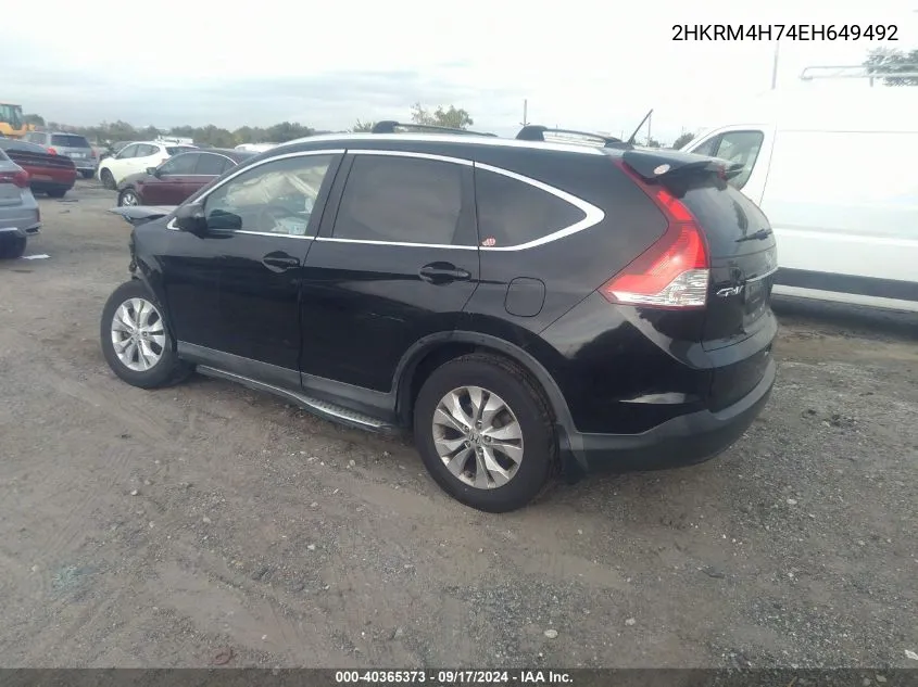 2014 Honda Cr-V Exl VIN: 2HKRM4H74EH649492 Lot: 40365373