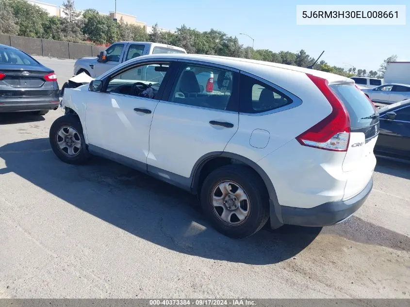 2014 Honda Cr-V Lx VIN: 5J6RM3H30EL008661 Lot: 40373384