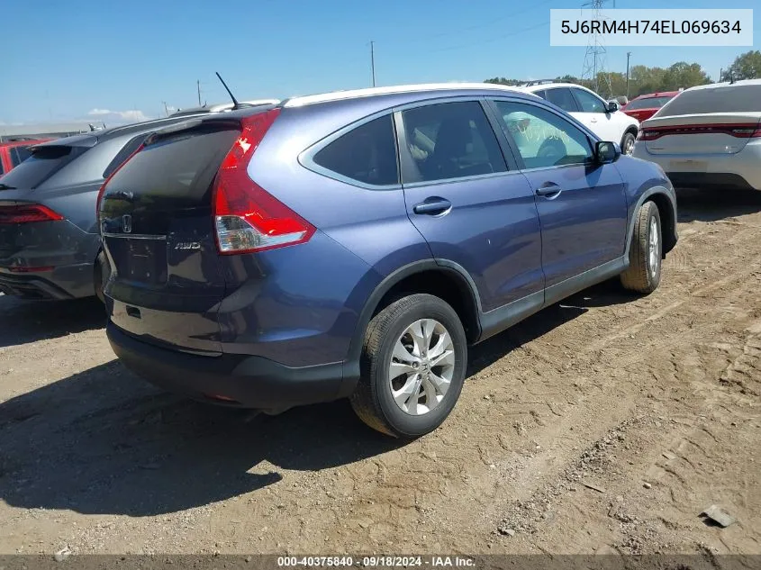 2014 Honda Cr-V Ex-L VIN: 5J6RM4H74EL069634 Lot: 40375840