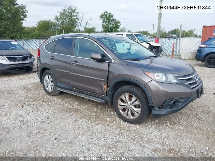 2014 Honda Cr-V Ex-L VIN: 2HKRM4H7XEH691844 Lot: 40376644