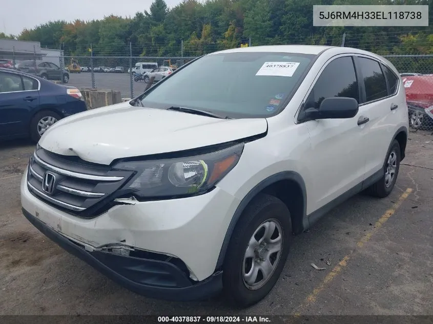 5J6RM4H33EL118738 2014 Honda Cr-V Lx