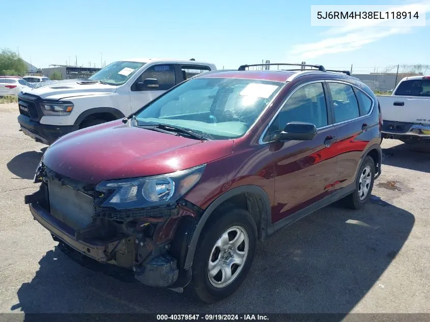 5J6RM4H38EL118914 2014 Honda Cr-V Lx