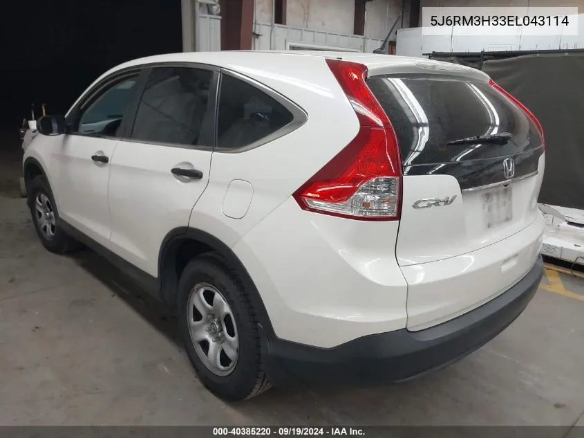 2014 Honda Cr-V Lx VIN: 5J6RM3H33EL043114 Lot: 40385220