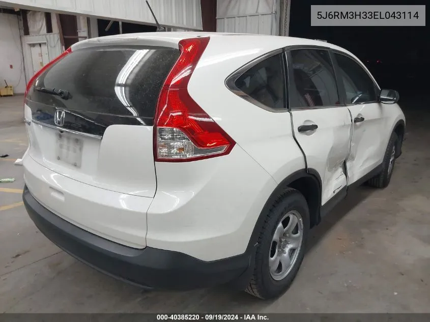 2014 Honda Cr-V Lx VIN: 5J6RM3H33EL043114 Lot: 40385220