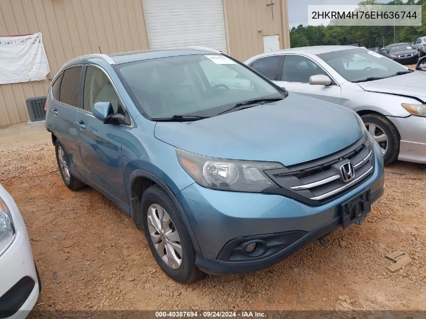 2HKRM4H76EH636744 2014 Honda Cr-V Exl