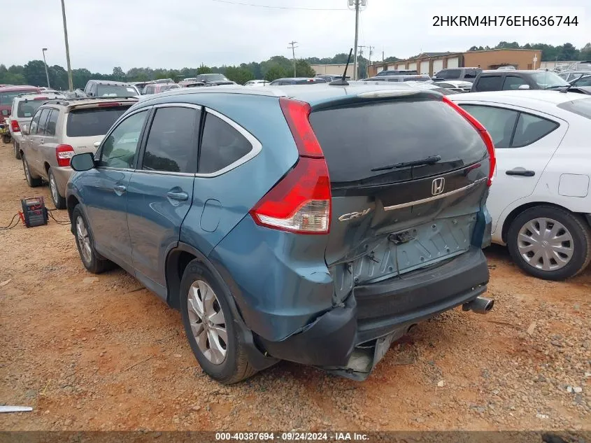 2014 Honda Cr-V Exl VIN: 2HKRM4H76EH636744 Lot: 40387694