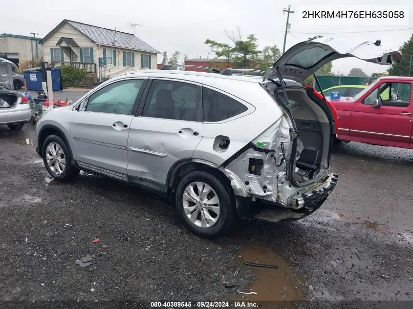 2HKRM4H76EH635058 2014 Honda Cr-V Ex-L