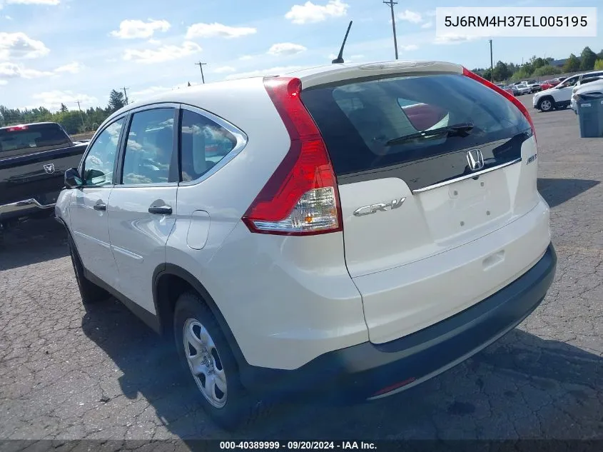 2014 Honda Cr-V Lx VIN: 5J6RM4H37EL005195 Lot: 40389999