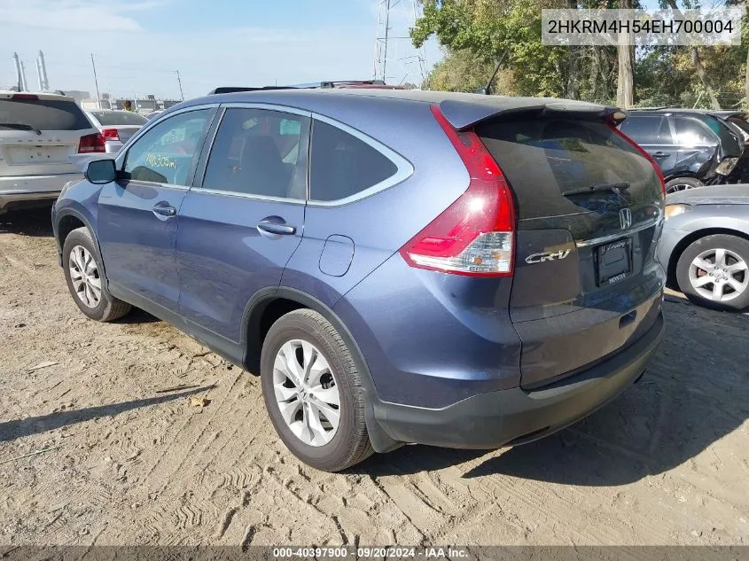 2014 Honda Cr-V Ex VIN: 2HKRM4H54EH700004 Lot: 40397900