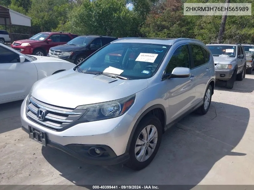 2014 Honda Cr-V Ex-L VIN: 2HKRM3H76EH565989 Lot: 40399441