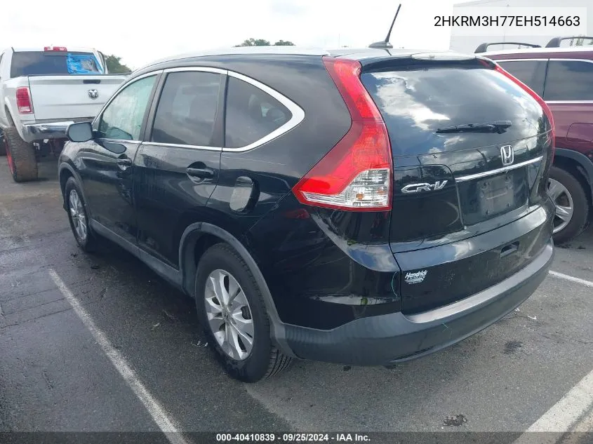 2014 Honda Cr-V Ex-L VIN: 2HKRM3H77EH514663 Lot: 40410839