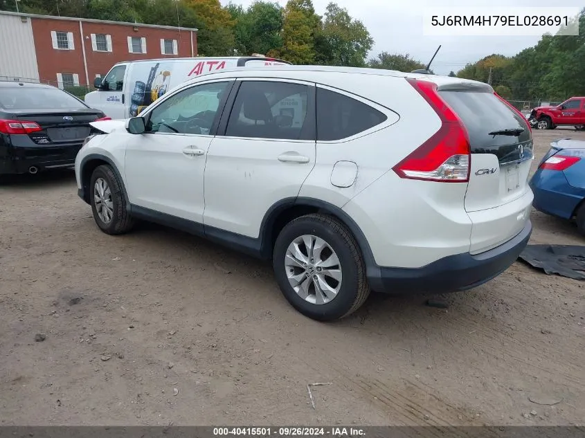 2014 Honda Cr-V Ex-L VIN: 5J6RM4H79EL028691 Lot: 40415501