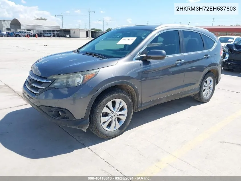 2014 Honda Cr-V Ex-L VIN: 2HKRM3H72EH537803 Lot: 40418610