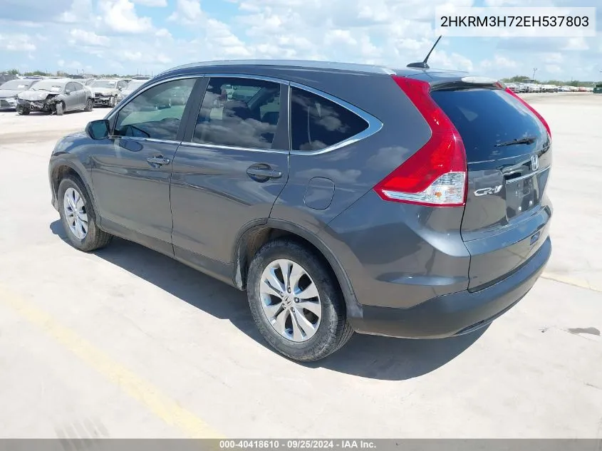 2014 Honda Cr-V Ex-L VIN: 2HKRM3H72EH537803 Lot: 40418610