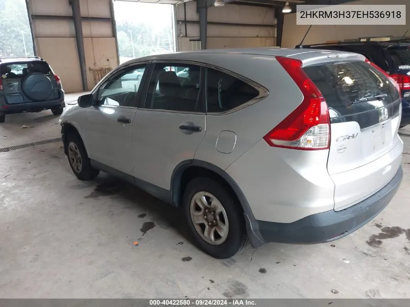 2014 Honda Cr-V Lx VIN: 2HKRM3H37EH536918 Lot: 40422580