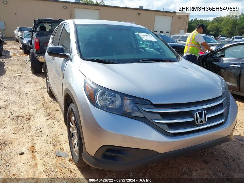 2014 Honda Cr-V Lx VIN: 2HKRM3H36EH549689 Lot: 40426722