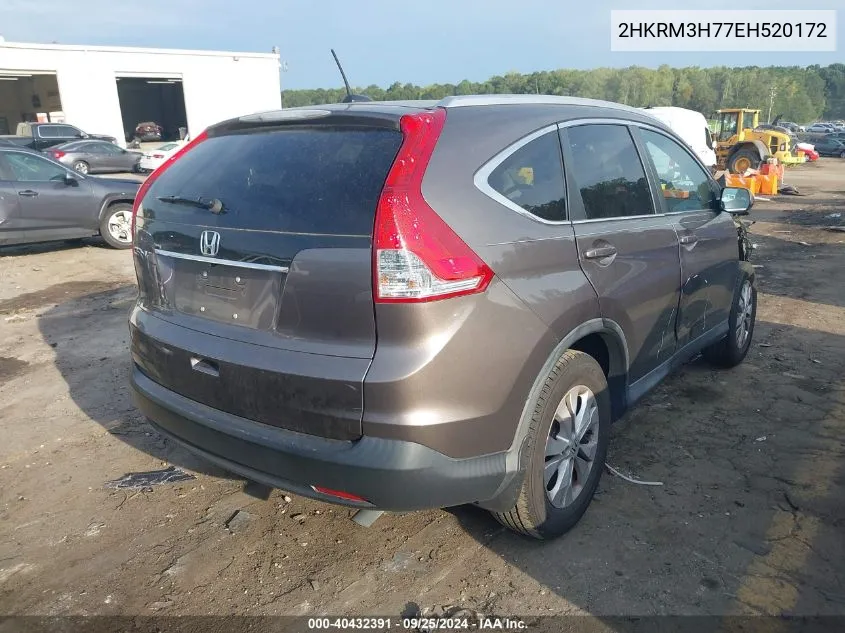 2014 Honda Cr-V Ex-L VIN: 2HKRM3H77EH520172 Lot: 40432391