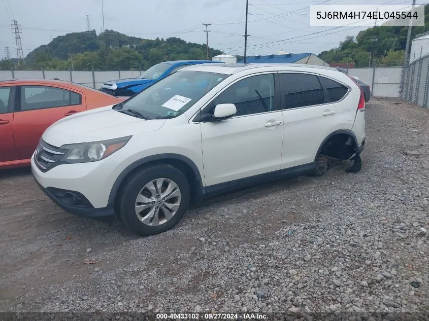 2014 Honda Cr-V Ex-L VIN: 5J6RM4H74EL045544 Lot: 40433102