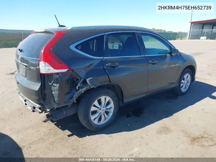 2HKRM4H75EH652739 2014 Honda Cr-V Ex-L