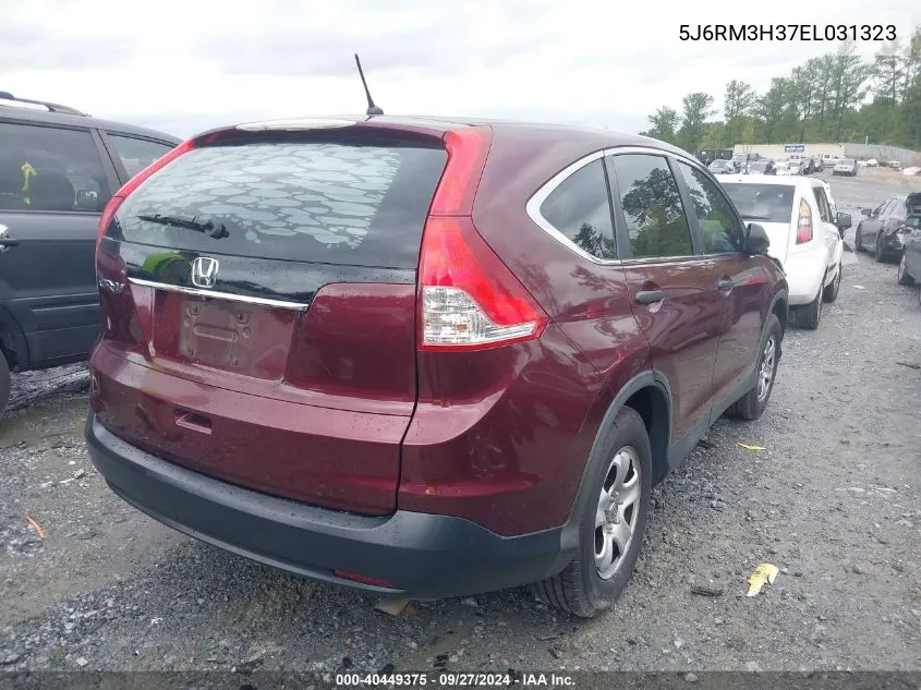 2014 Honda Cr-V Lx VIN: 5J6RM3H37EL031323 Lot: 40449375