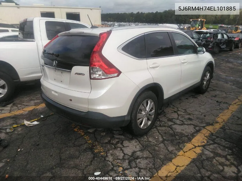 2014 Honda Cr-V Ex-L VIN: 5J6RM4H74EL101885 Lot: 40449610