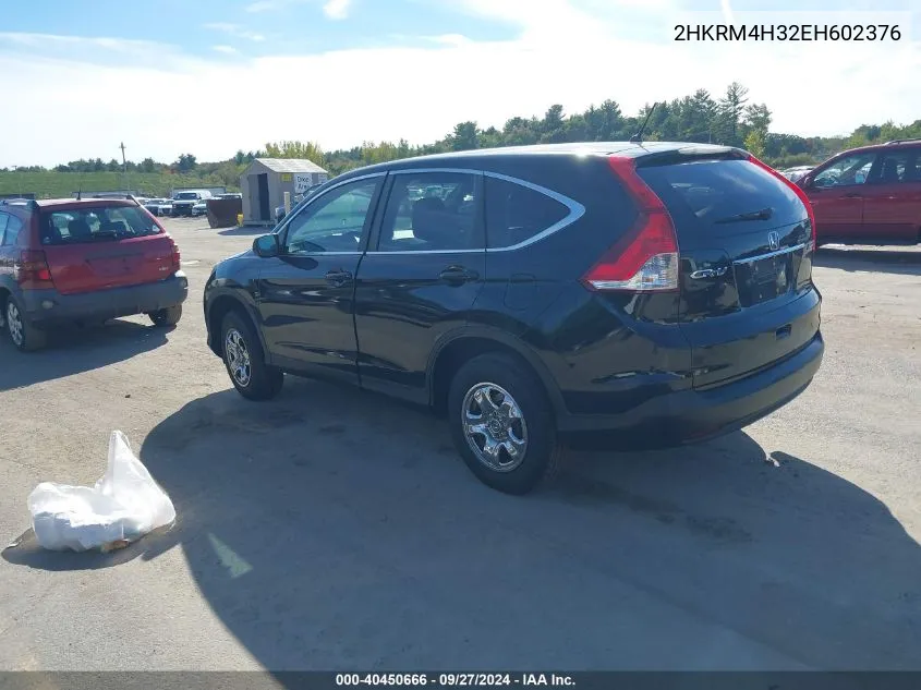 2014 Honda Cr-V Lx VIN: 2HKRM4H32EH602376 Lot: 40450666