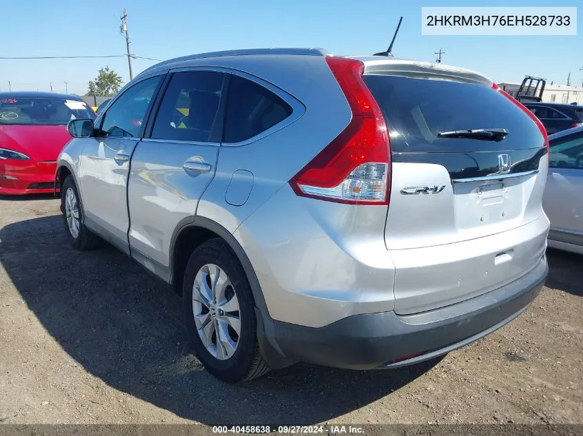 2014 Honda Cr-V Ex-L VIN: 2HKRM3H76EH528733 Lot: 40458638