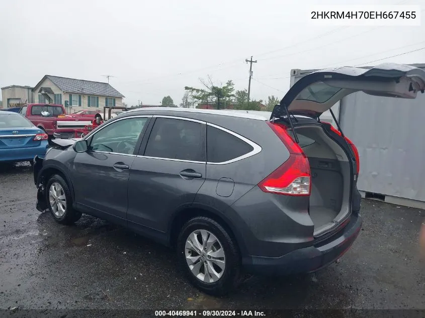 2HKRM4H70EH667455 2014 Honda Cr-V Ex-L