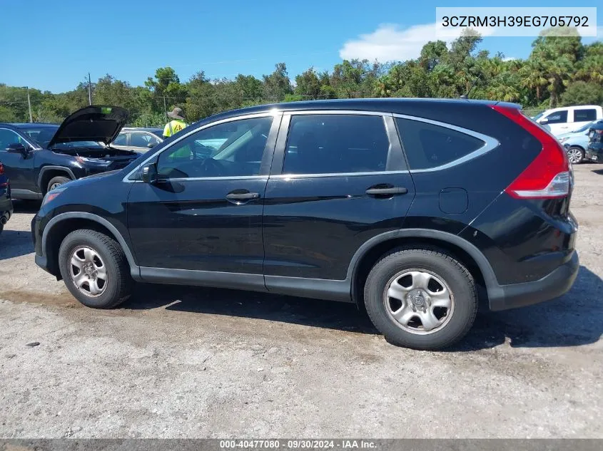 2014 Honda Cr-V Lx VIN: 3CZRM3H39EG705792 Lot: 40477080