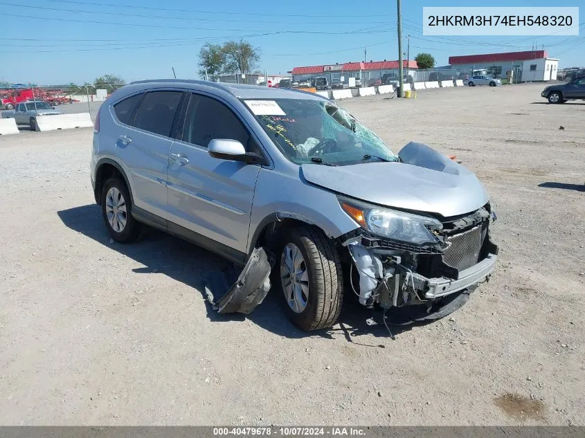 2014 Honda Cr-V Exl VIN: 2HKRM3H74EH548320 Lot: 40479678