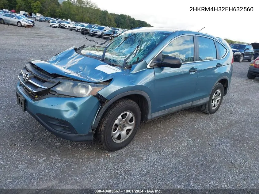 2014 Honda Cr-V Lx VIN: 2HKRM4H32EH632560 Lot: 40483667