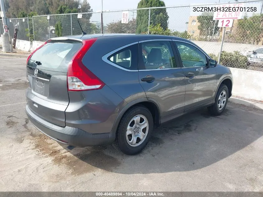 2014 Honda Cr-V Lx VIN: 3CZRM3H32EG701258 Lot: 40489894