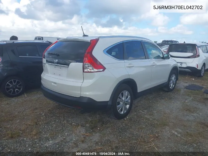 5J6RM3H70EL042702 2014 Honda Cr-V Ex-L