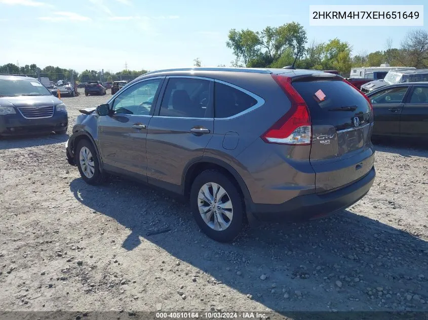 2HKRM4H7XEH651649 2014 Honda Cr-V Ex-L