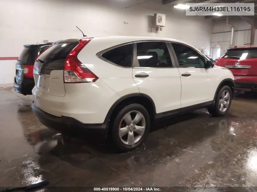 2014 Honda Cr-V Lx VIN: 5J6RM4H33EL116195 Lot: 40519900