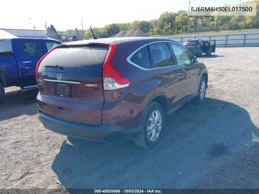 2014 Honda Cr-V Ex VIN: 5J6RM4H50EL017500 Lot: 40520686