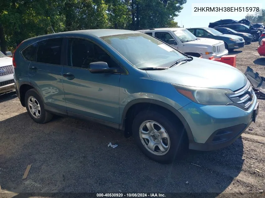 2014 Honda Cr-V Lx VIN: 2HKRM3H38EH515978 Lot: 40530920