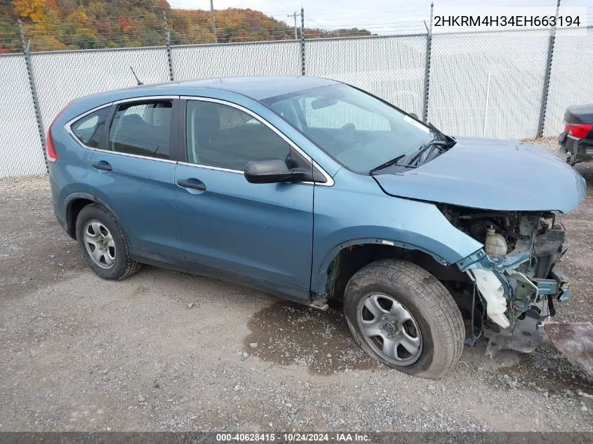 2HKRM4H34EH663194 2014 Honda Cr-V Lx