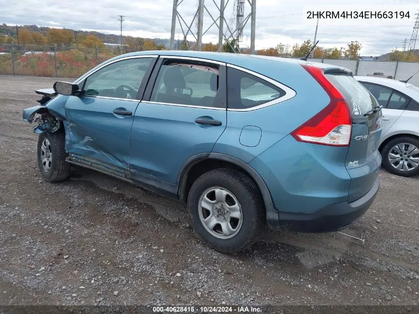 2HKRM4H34EH663194 2014 Honda Cr-V Lx