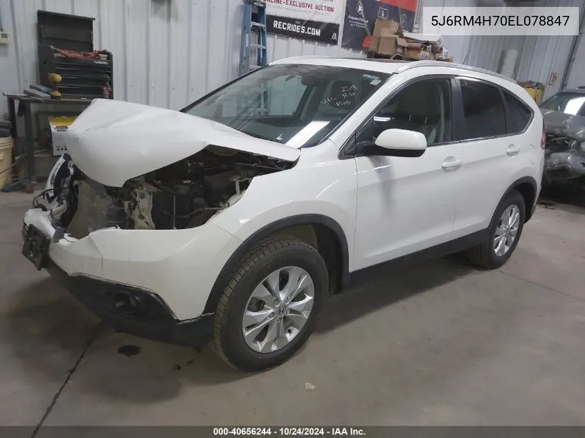 2014 Honda Cr-V Ex-L VIN: 5J6RM4H70EL078847 Lot: 40656244