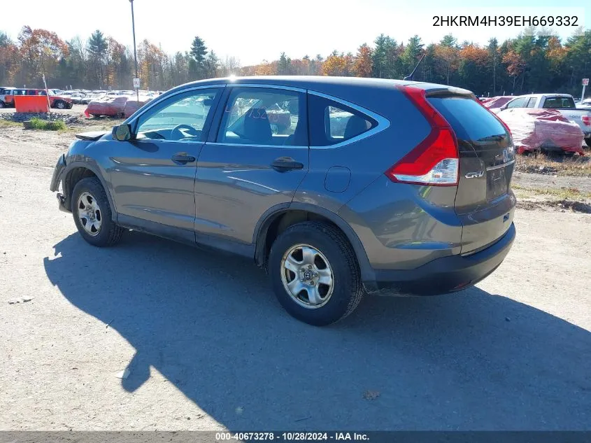 2014 Honda Cr-V Lx VIN: 2HKRM4H39EH669332 Lot: 40673278