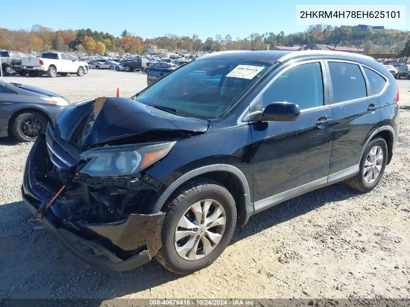 2014 Honda Cr-V Ex-L VIN: 2HKRM4H78EH625101 Lot: 40676418