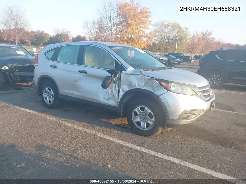 2014 Honda Cr-V Lx VIN: 2HKRM4H30EH688321 Lot: 40692155