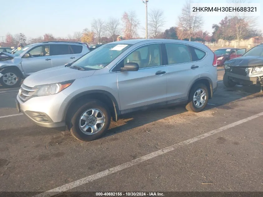 2014 Honda Cr-V Lx VIN: 2HKRM4H30EH688321 Lot: 40692155