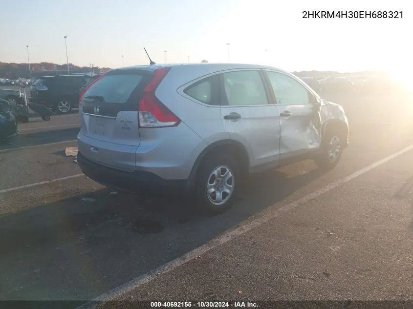 2014 Honda Cr-V Lx VIN: 2HKRM4H30EH688321 Lot: 40692155