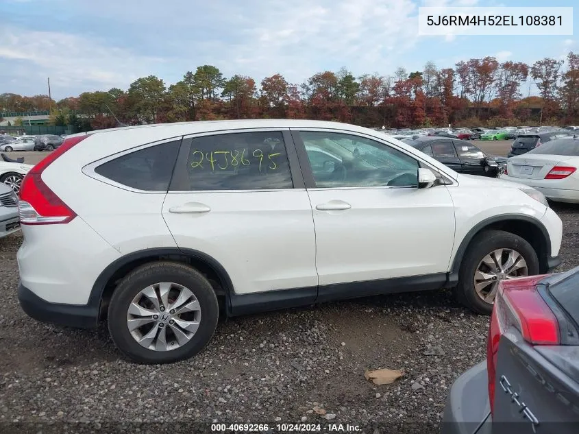 2014 Honda Cr-V Ex VIN: 5J6RM4H52EL108381 Lot: 40692266