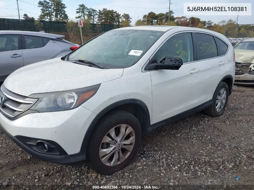 2014 Honda Cr-V Ex VIN: 5J6RM4H52EL108381 Lot: 40692266