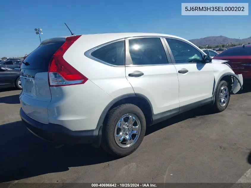 5J6RM3H35EL000202 2014 Honda Cr-V Lx