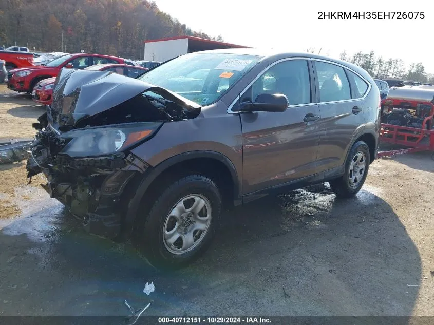 2014 Honda Cr-V Lx VIN: 2HKRM4H35EH726075 Lot: 40712151