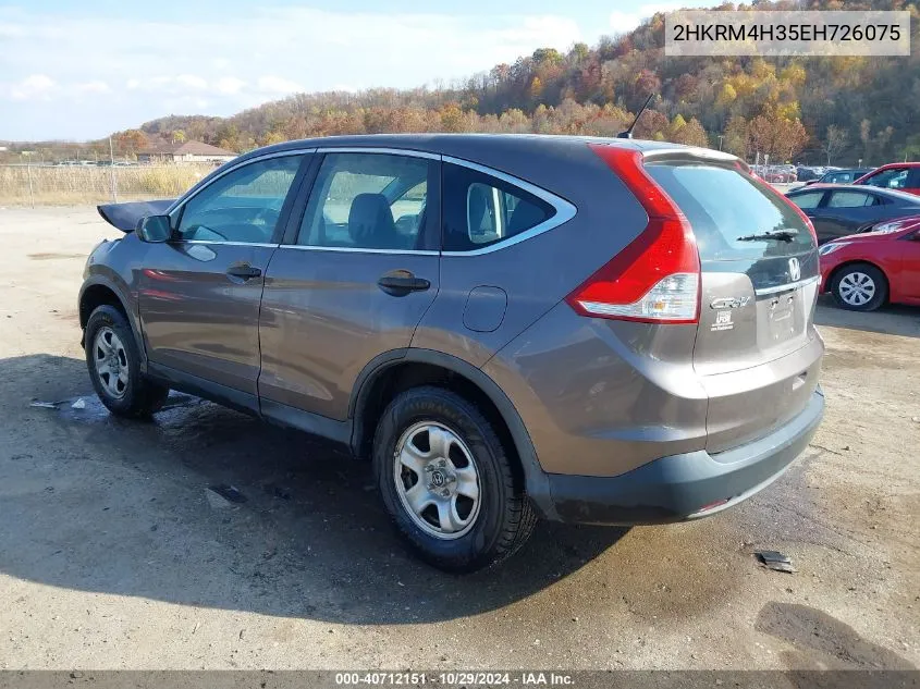 2014 Honda Cr-V Lx VIN: 2HKRM4H35EH726075 Lot: 40712151